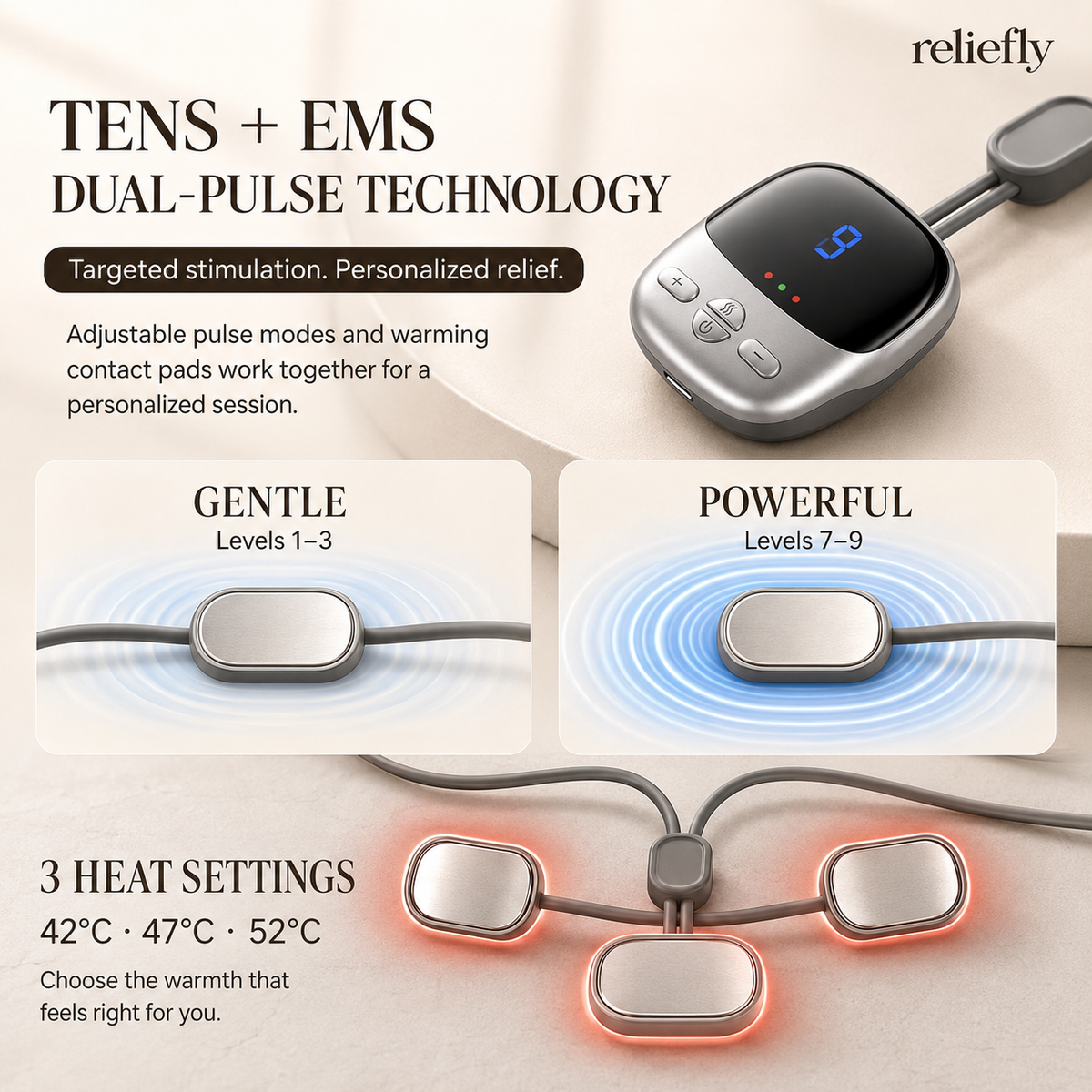 Reliefly Neck Relief Pro — Wireless Heated Neck Massager