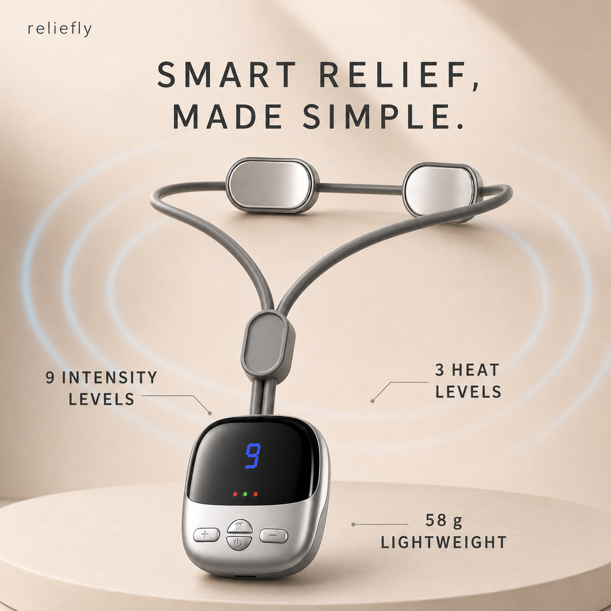 Reliefly Neck Relief Pro — Wireless Heated Neck Massager