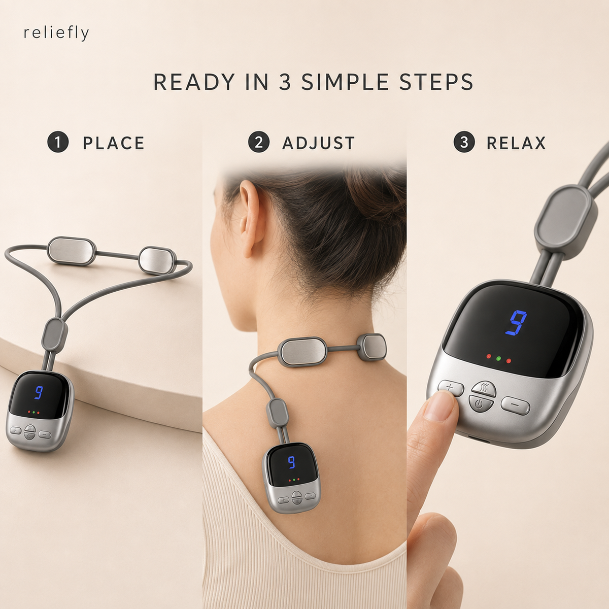 Reliefly Neck Relief Pro — Wireless Heated Neck Massager
